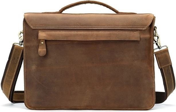 Винтажная мужская сумка - портфель рыжего цвета VINTAGE STYLE (14775)
