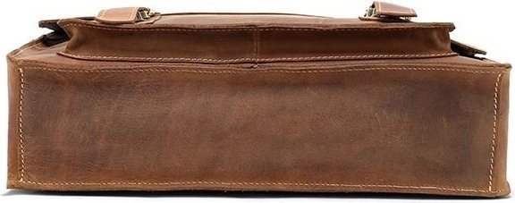 Вінтажна чоловіча сумка - портфель рудого кольору VINTAGE STYLE (14775)