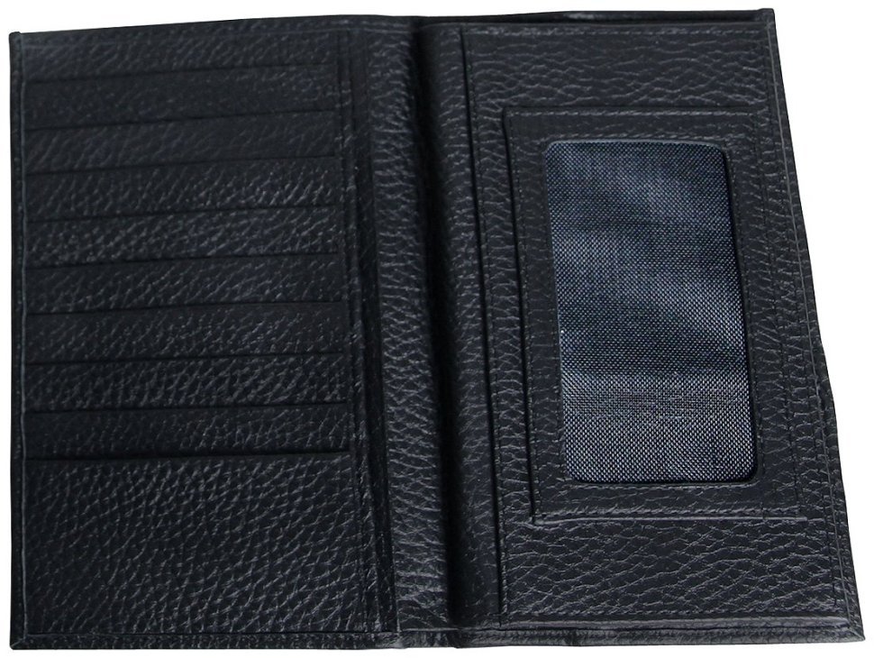 Портмоне органайзер зі шкіри флотар Vip Collection 102490 (чорний колір) modnotak фото №2