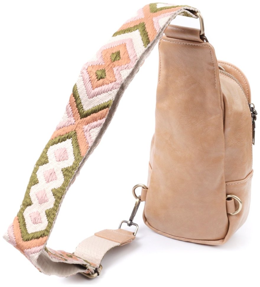 Женская сумка через плечо из экокожи Vintage 22790 Светло-коричневая фото №2 Женская сумка через плечо из экокожи Vintage 22790 Светло-коричневая modnotak фото №2