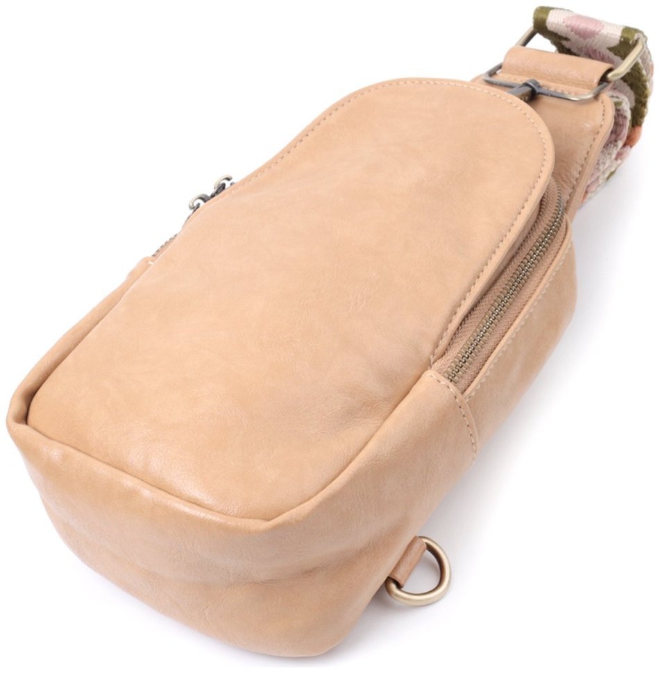 Женская сумка через плечо из экокожи Vintage 22790 Светло-коричневая фото №5 Женская сумка через плечо из экокожи Vintage 22790 Светло-коричневая modnotak фото №5