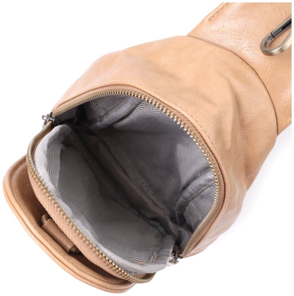 Женская сумка через плечо из экокожи Vintage 22790 Светло-коричневая фото №7 Женская сумка через плечо из экокожи Vintage 22790 Светло-коричневая modnotak фото №7