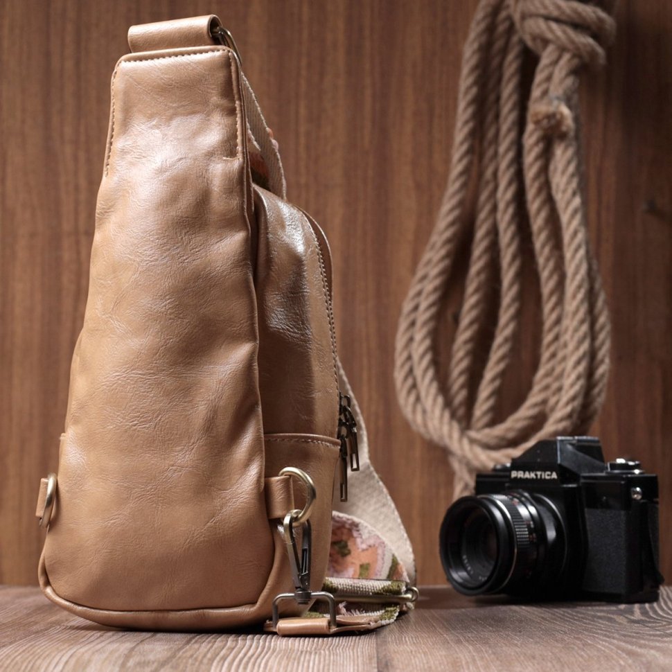 Женская сумка через плечо из экокожи Vintage 22790 Светло-коричневая фото №10 Женская сумка через плечо из экокожи Vintage 22790 Светло-коричневая modnotak фото №10