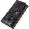 Лакований жіночий гаманець із натуральної шкіри чорно-червоного кольору під рептилію CANPELLINI (2421826) - 1