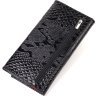 Лакований жіночий гаманець із натуральної шкіри чорно-червоного кольору під рептилію CANPELLINI (2421826) - 2