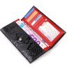 Лакований жіночий гаманець із натуральної шкіри чорно-червоного кольору під рептилію CANPELLINI (2421826) - 3