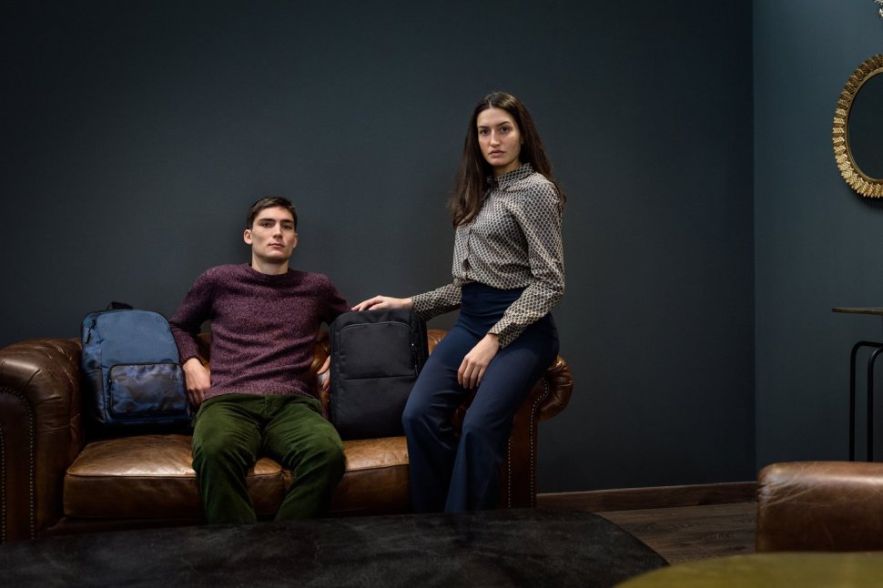 Современный рюкзак из экологиного нейлона с отделением для ноутбука до 15" Tucano Lunar черного цвета 103490 modnotak фото №2