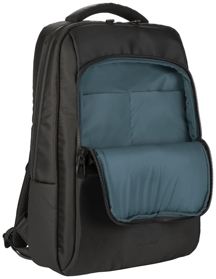 Современный рюкзак из экологиного нейлона с отделением для ноутбука до 15" Tucano Lunar черного цвета 103490 modnotak фото №10