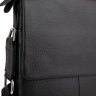 Черная мужская сумка-мессенджер из фактурной кожи с плечевым ремнем Tiding Bag (15767) - 6
