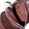 Чоловіча наплічна сумка-слінг коричневого кольору з натуральної шкіри Tiding Bag (15923) - 5