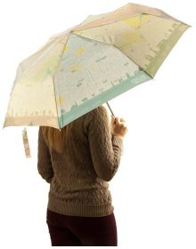 Зонт женский Fulton Brollymap L761 London Map (Механика, складной, разноцветный с принтом карты Лондона) 93790