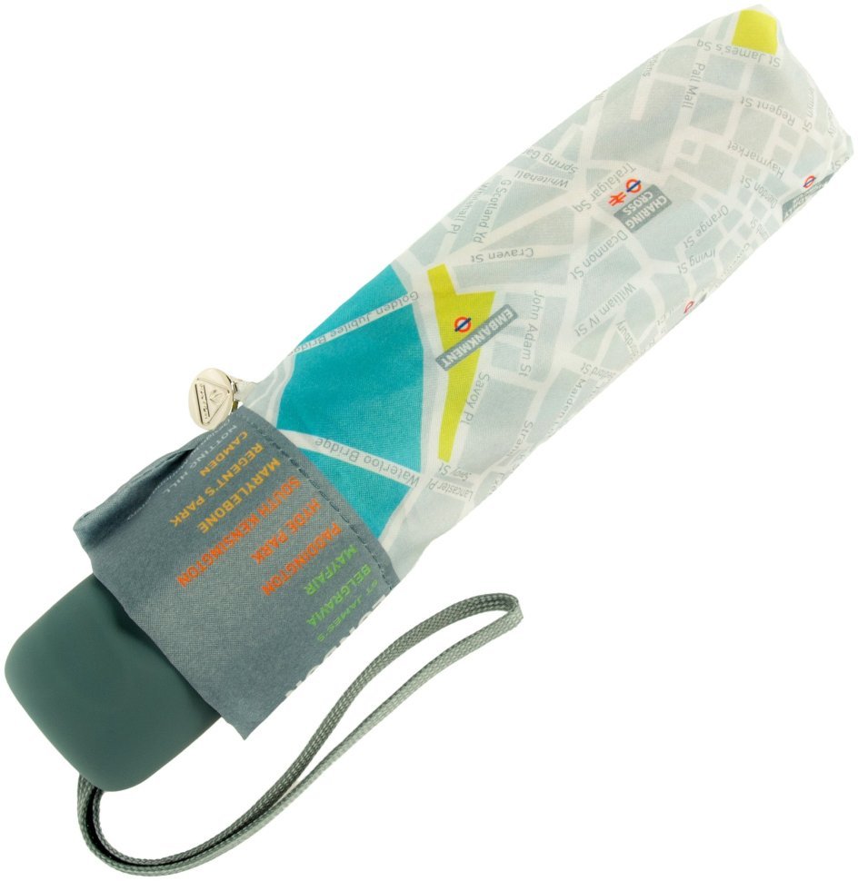 Зонт женский Fulton Brollymap L761 London Map (Механика, складной, разноцветный с принтом карты Лондона) 93790 modnotak фото №7