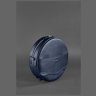 Темно-синяя круглая сумка-рюкзак ручной работы из натуральной кожи BlankNote Maxi (12738) - 5