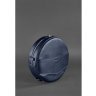 Темно-синяя круглая сумка-рюкзак ручной работы из натуральной кожи BlankNote Maxi (12738) - 5