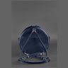 Темно-синяя круглая сумка-рюкзак ручной работы из натуральной кожи BlankNote Maxi (12738) - 7