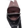 Стильная мужская кожаная сумка-слинг черного цвета на одну шлейку Tiding Bag (15889) - 6