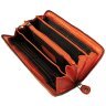 Оригинальный яркий женский кошелек из плетенной кожи оранжевого цвета Ashwood D81 94090 фото №3 Оригинальный яркий женский кошелек из плетенной кожи оранжевого цвета Ashwood D81 94090 modnotak фото - 3