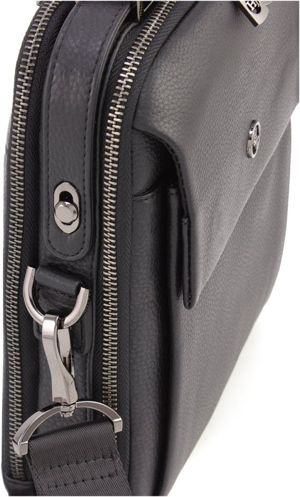 Кожаная мужская сумка с ручкой на два отделения H.T. Leather (64290)