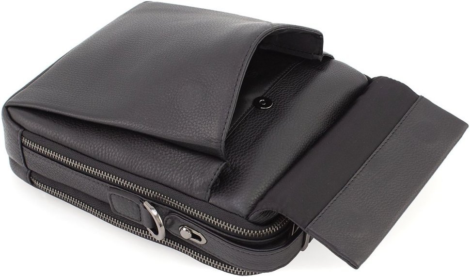 Кожаная мужская сумка с ручкой на два отделения H.T. Leather (64290)