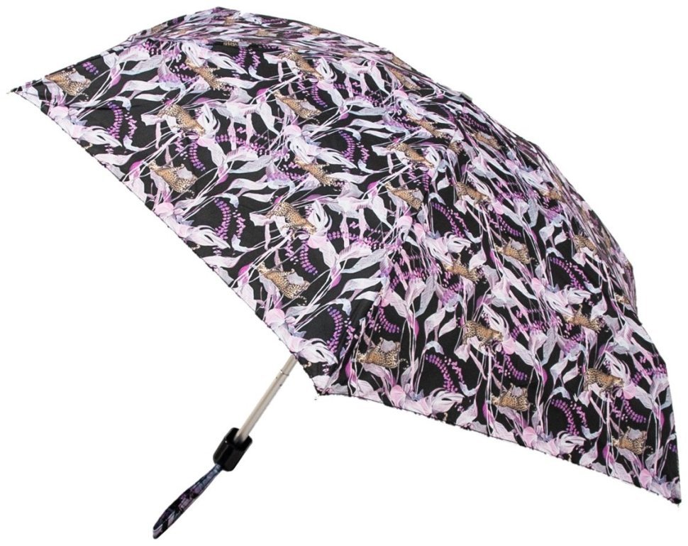 Мини-зонт женский Fulton L501-041093 Tiny-2 OTT Leopard (Черный с принтом леопарда в цветах, механика) 94290 фото №1 Мини-зонт женский Fulton L501-041093 Tiny-2 OTT Leopard (Черный с принтом леопарда в цветах, механика) 94290 modnotak фото №1