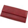Гарний гаманець червоного кольору зі шкіри з тисненням під змію Tony Bellucci (10816) - 3
