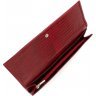 Гарний гаманець червоного кольору зі шкіри з тисненням під змію Tony Bellucci (10816) - 8
