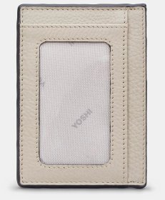 Женский кардхолдер из фактурной кожи с окошком для ID документа и RFID защитой Yoshi 94390 серого цвета