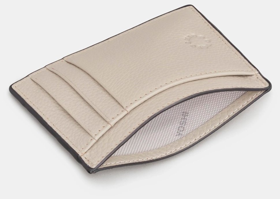 Женский кардхолдер из фактурной кожи с окошком для ID документа и RFID защитой Yoshi 94390 серого цвета modnotak фото №4