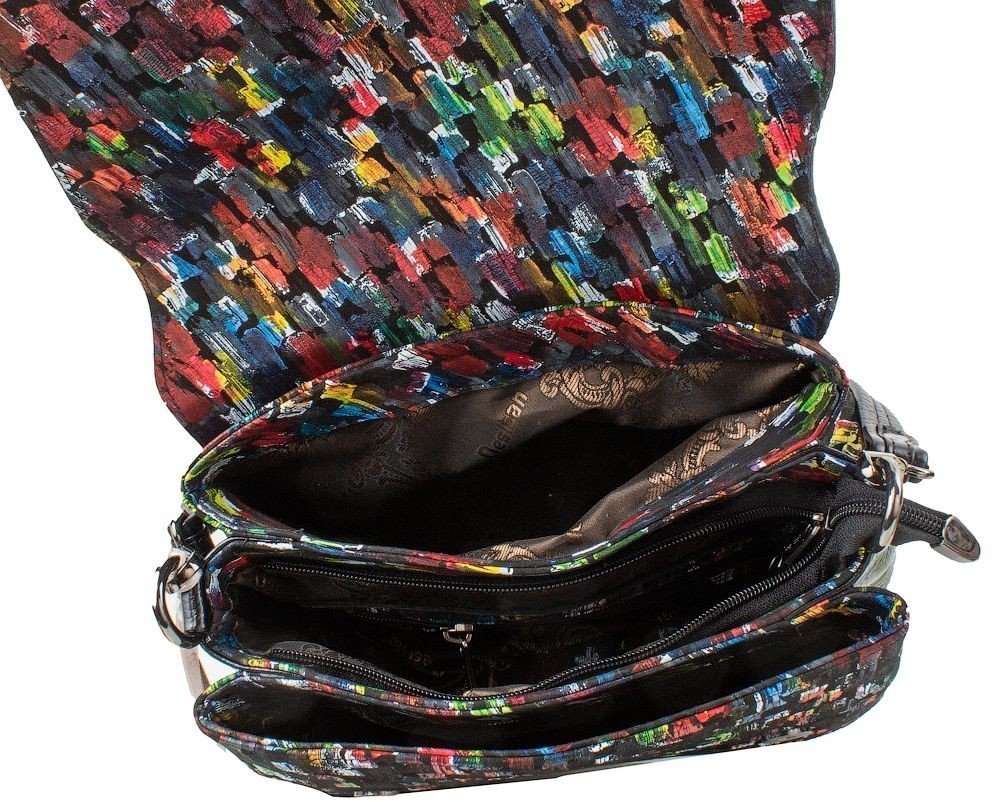 Разноцветная женская сумка-кроссбоди из натуральной кожи на плечо Desisan (19157)
