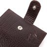 Чоловічий коричневий гаманець з натуральної шкіри з хлястиком KARYA (2421076) - 3