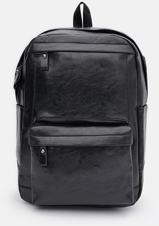 Мужской рюкзак для города из черного кожзаменителя Monsen 64890