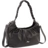 Женская кожаная сумка-хобо из натуральной кожи черного цвета KARYA (21023) - 1