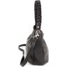 Женская кожаная сумка-хобо из натуральной кожи черного цвета KARYA (21023) - 2