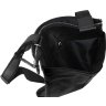 Добротная кожаная мужская сумка на плечо черного цвета Vip Collection (21090) - 2