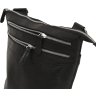 Добротная кожаная мужская сумка на плечо черного цвета Vip Collection (21090) - 3
