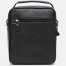 Мужская вертикальная кожаная сумка-барсетка черного цвета с ручкой Keizer (21361) - 4