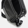 Мужская вертикальная кожаная сумка-барсетка черного цвета с ручкой Keizer (21361) - 6