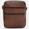 Компактная мужская кожаная сумка-планшет насыщенного коричневого цвета Keizer (55990) - 3