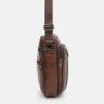 Компактна чоловіча шкіряна сумка-планшет насиченого коричневого кольору Keizer (55990) - 4