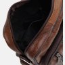 Компактна чоловіча шкіряна сумка-планшет насиченого коричневого кольору Keizer (55990) - 5