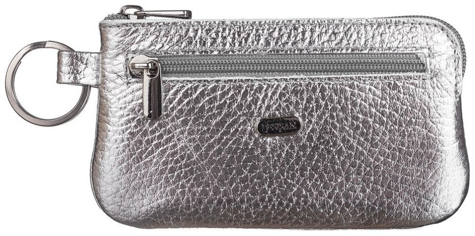 Шкіряна жіноча ключниця з кільцем для кріплення до сумки Desisan 106690 сріблястого кольору фото №1 Шкіряна жіноча ключниця з кільцем для кріплення до сумки Desisan 106690 сріблястого кольору modnotak фото №1