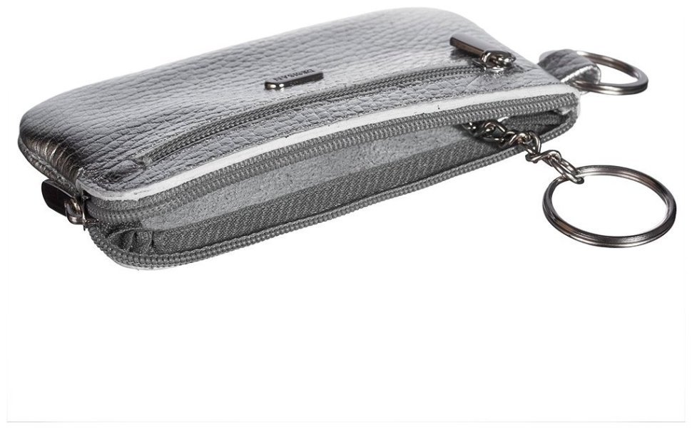 Шкіряна жіноча ключниця з кільцем для кріплення до сумки Desisan 106690 сріблястого кольору фото №3 Шкіряна жіноча ключниця з кільцем для кріплення до сумки Desisan 106690 сріблястого кольору modnotak фото №3