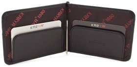 Кожаное портмоне с зажимом для денег и карточек KARYA (16155)