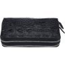 Великий гаманець-клатч зі шкіри крокодила чорного кольору CROCODILE LEATHER (024-18023) - 2