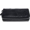 Великий гаманець-клатч зі шкіри крокодила чорного кольору CROCODILE LEATHER (024-18023) - 3