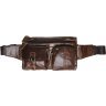 Мужская кожаная поясная сумка коричневого цвета Keizer (57290) - 1