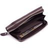 Шкіряний жіночий гаманець коричневого кольору на дві блискавки ST Leather 1767390 - 9