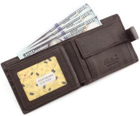 Чоловічий гаманець коричневого кольору на застібці Tailian (16356) - 2