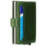 Чоловічий гаманець-картхолдер із натуральної шкіри зеленого кольору Visconti Fireblade 77390 - 6