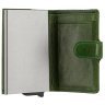 Чоловічий гаманець-картхолдер із натуральної шкіри зеленого кольору Visconti Fireblade 77390 - 8